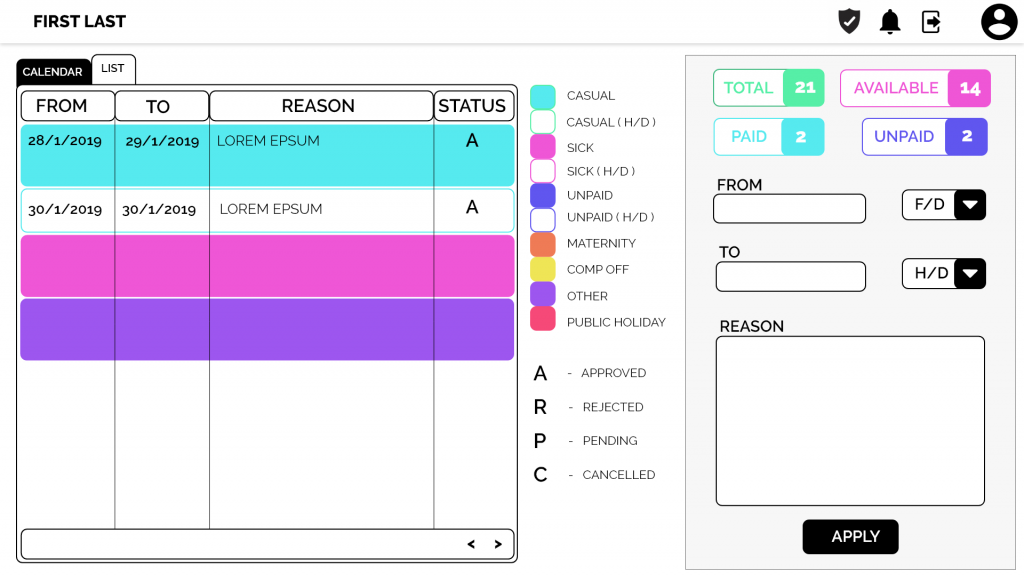 Leave Management Design 1