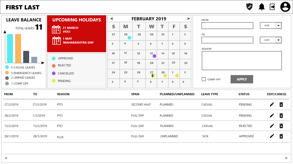 Leave Management Design 3